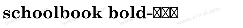 schoolbook bold字体转换